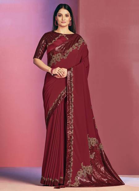 Red Colour mohmanthan ZEINA New Stylish Party Wear Heavy Designer Saree Collection 22110